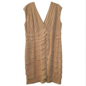 Elegant Tan Sleeveless Dress